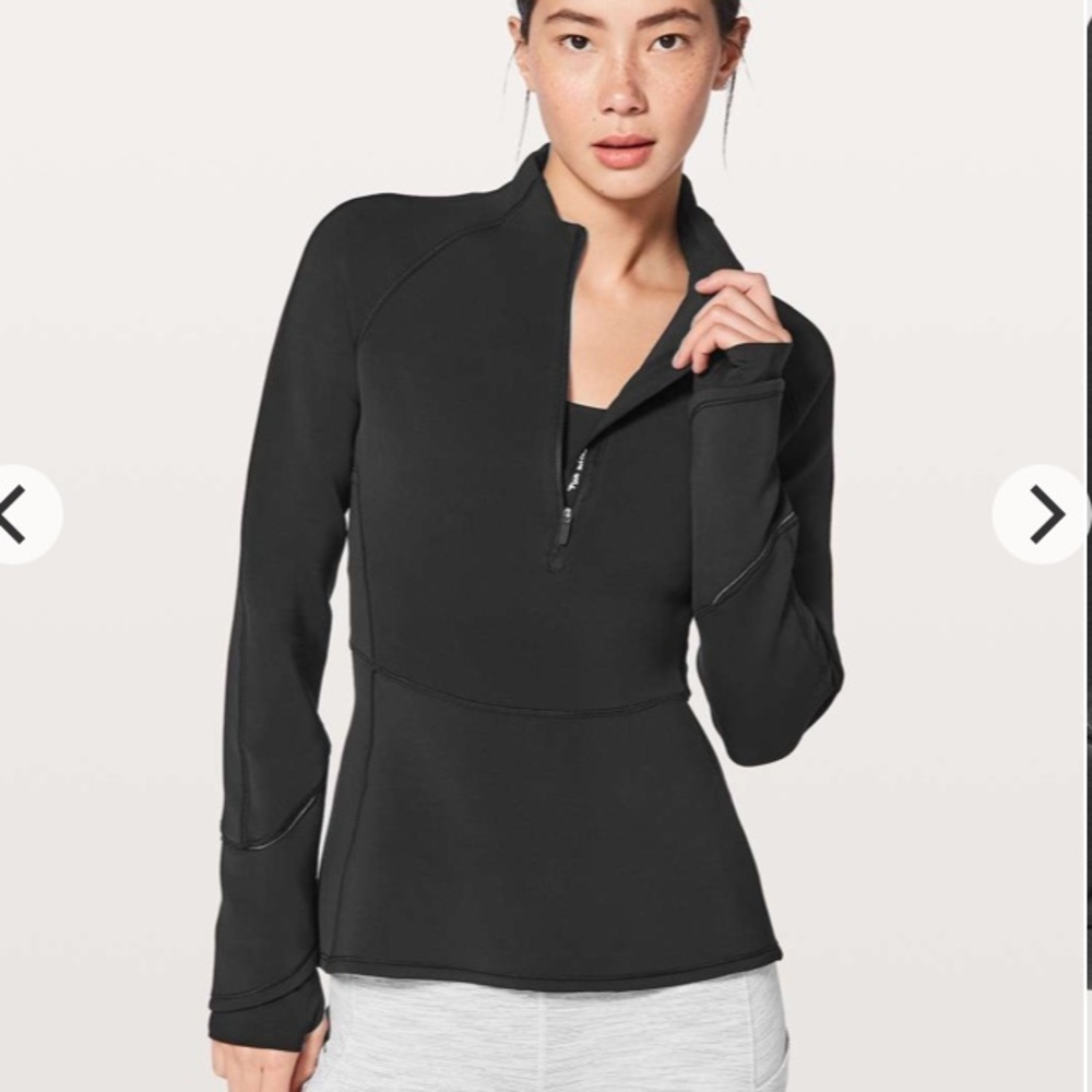 Lululemon Weather Or Not 1/2 Zip Woman 4 Black Water Repellent